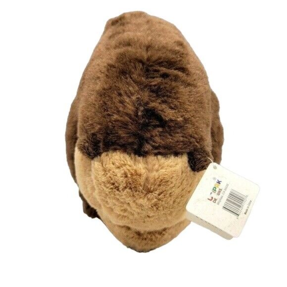 Unipak Realistic Otter Plush Brown 15" Sparkly Orange Sea Star 2014 Hang Tag - Picture 6 of 11